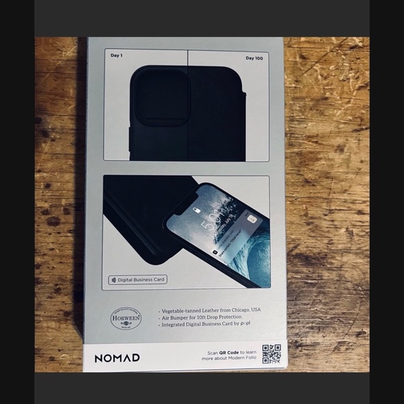 Nomad Black Leather Folio Case (MagSafe) for iPhone 13 Pro Max - Picture 5 of 6